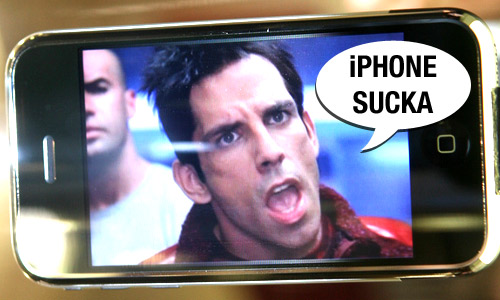 Ben Stiller on the iPhone iPHONE SUCKA Ben Stiller on the iPhone iPHONE SUCKA